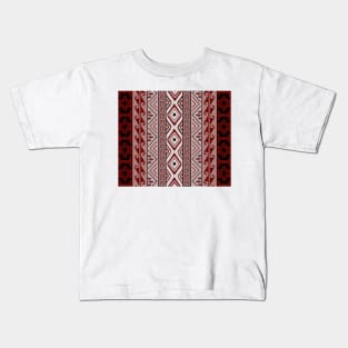 Aztec red design Kids T-Shirt